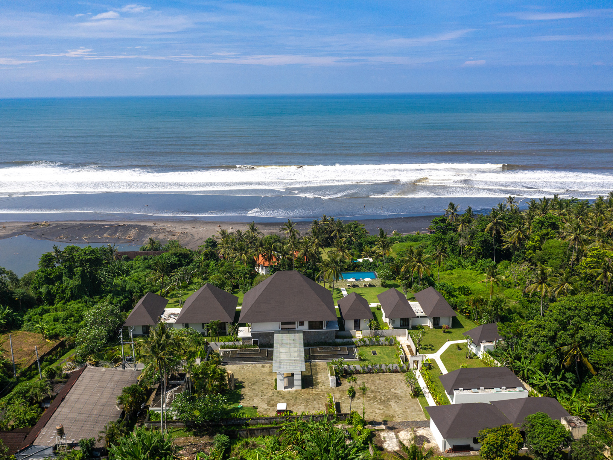 Villa Kailasha - Aerial shot and beach view - Villa Kailasha, Tabanan, Bali